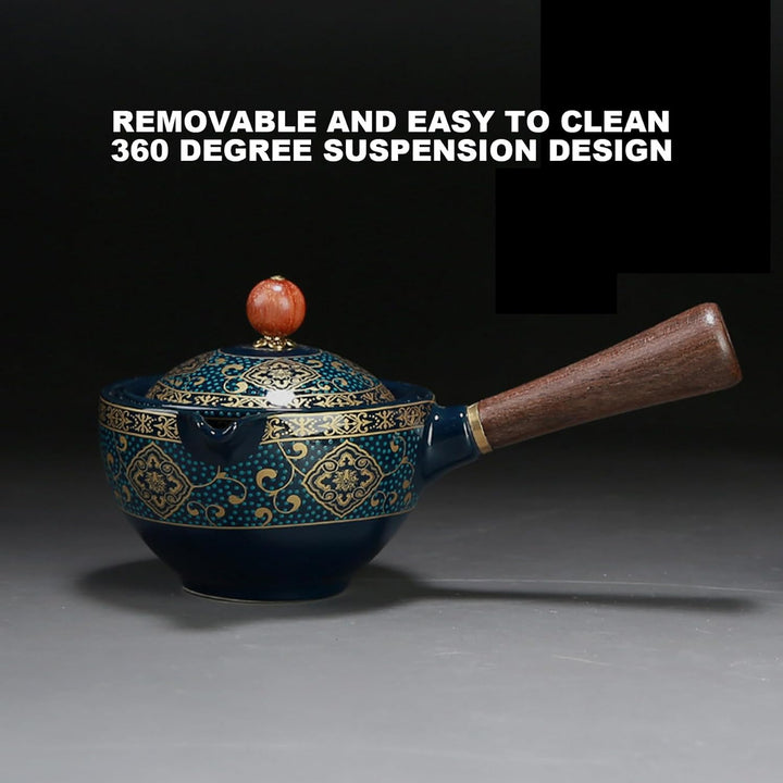 Reise-Tee-Set 360 ° rotierende Teekanne mit Anti-Scald-Griff Abnehmbarer chinesischer Tee-Set mit tr