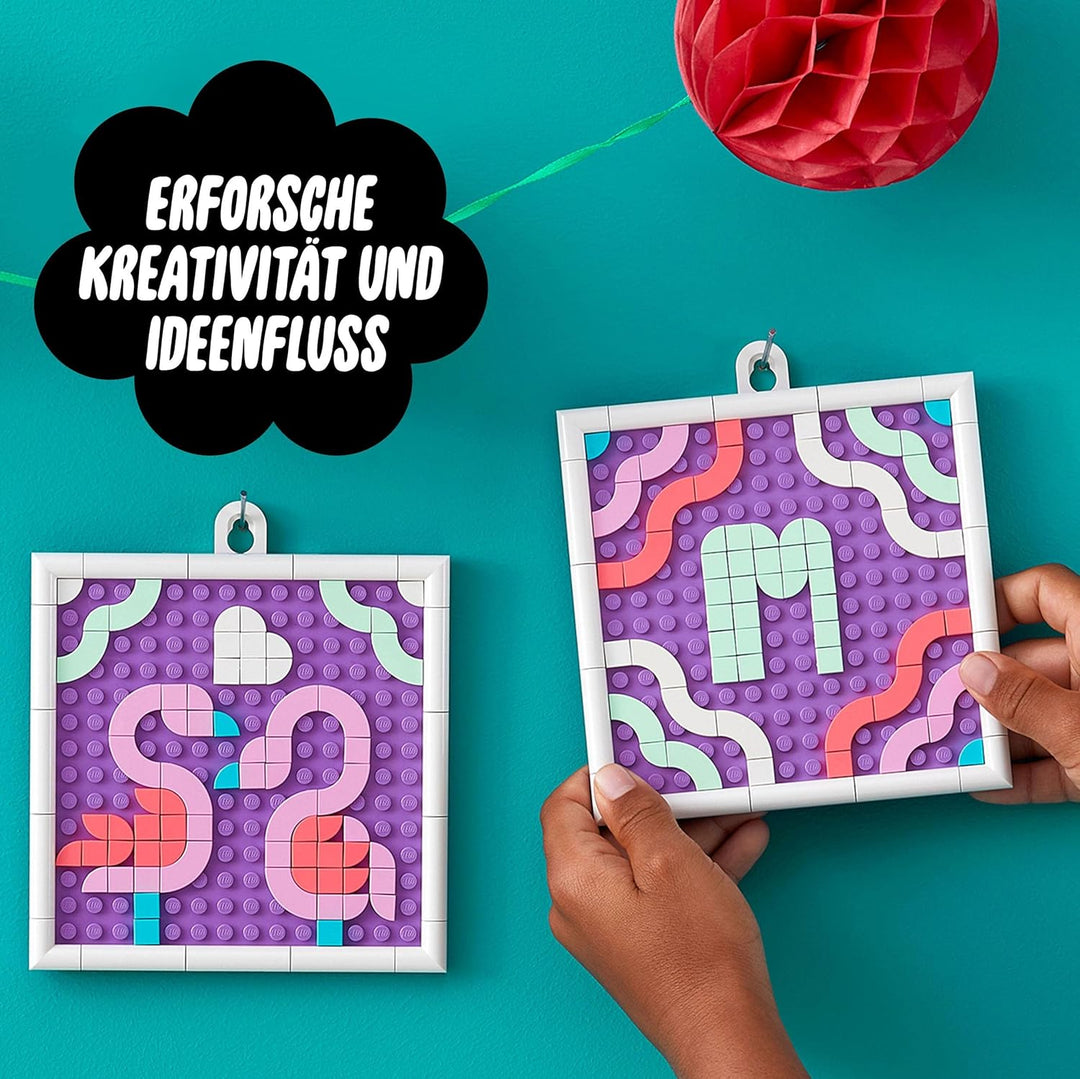 LEGO 41951 DOTS Message Board, DIY Kinderzimmer-Deko, Mosaik Bastelset für Spielzeug Türschild und L
