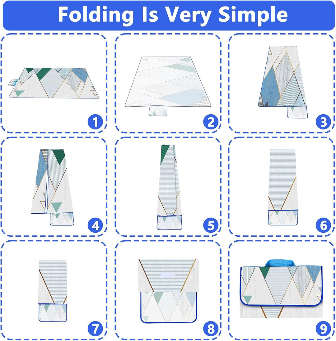 DanCoom Picknickdecke, Faltbare wasserdichte Sandmatte, 150 x 200CM Extra grosse Picknickdecke, Outd