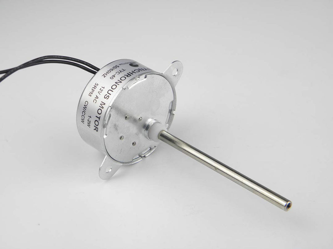 CHANCS TYC-40 Kleiner Synchronmotor DC 12V 5RPM Innenwellenlänge 74mm CW/CCW Elektromotor Untersetzu