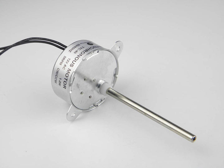 CHANCS TYC-40 Kleiner Synchronmotor DC 12V 5RPM Innenwellenlänge 74mm CW/CCW Elektromotor Untersetzu