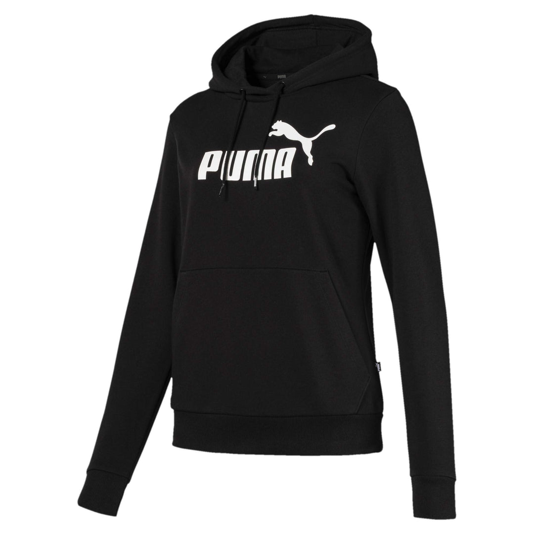 PUMA Damen Essentials Logo Fleece Hoodie M Cotton Black, M Cotton Black