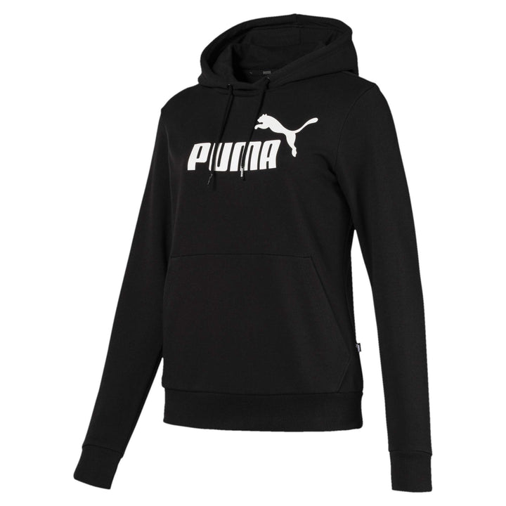 PUMA Damen Essentials Logo Fleece Hoodie M Cotton Black, M Cotton Black