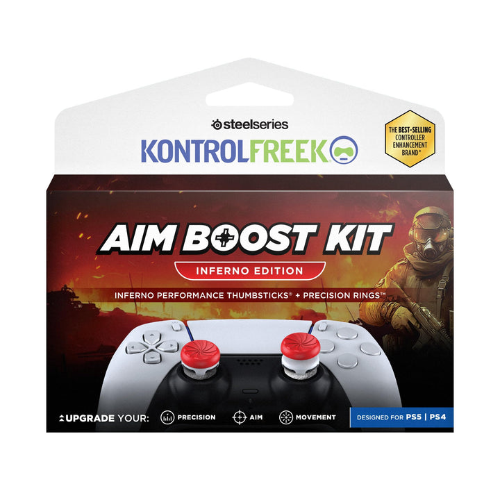 KontrolFreek FPS Aim Boost Kit Freek Inferno PS5 Stick Aufsätze | High-Rise &amp; Mid-Rise Joystick Erhö