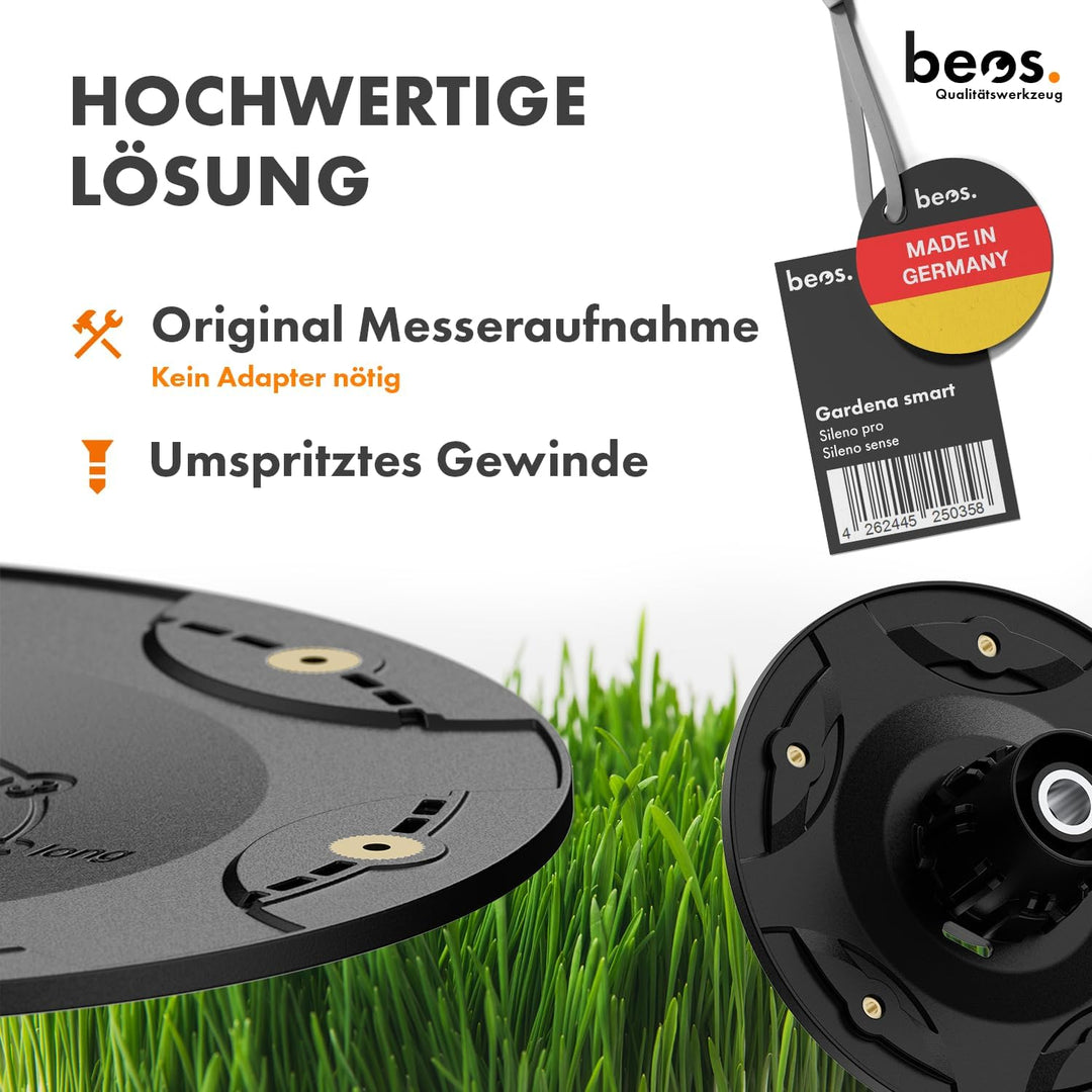 BEOS Premium Mähroboter Tuning Messerscheibe - Für Gardena smart Sileno pro & Sense - Messerteller f