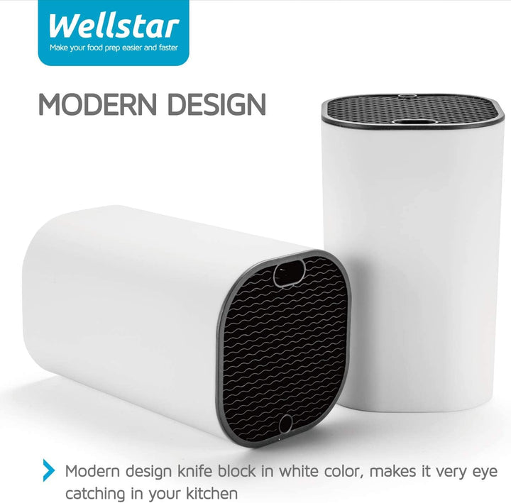 WELLSTAR Messerblock ohne Messer, Unbestückt Universal Messerblock,Sicherer Messerhalter Platzsparen