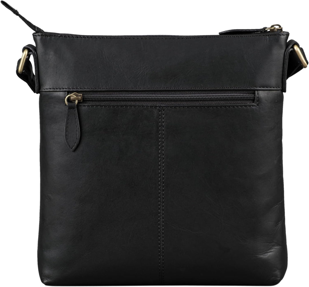Benthill Echt Leder Umhängetasche | Damen Schultertasche aus Rindsleder | Schmale Vintage Damen Hand