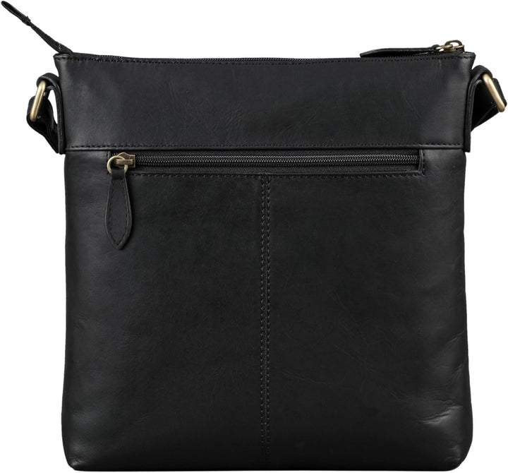 Benthill Echt Leder Umhängetasche | Damen Schultertasche aus Rindsleder | Schmale Vintage Damen Hand