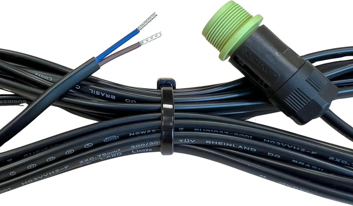 TIMBERA 5m Ladekabel für Worx Landroid – Stecker auf offenes Kabel – Niederspannungskabel für Netzte