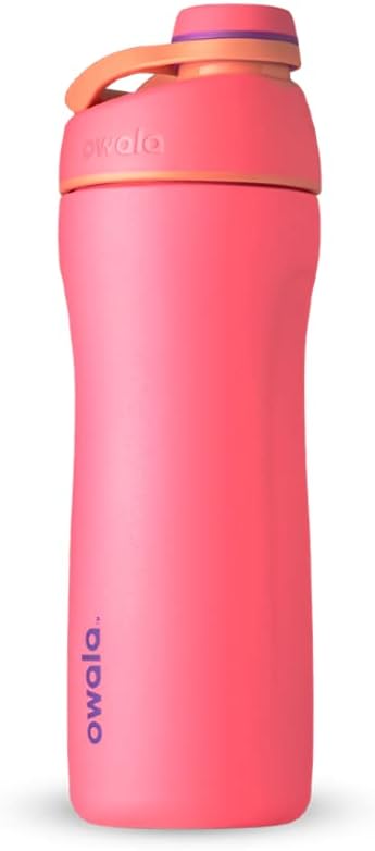 Owala Twist Edelstahl Trinkflasche mit Drehverschluss, 560ml, Hyper Flamingo 560 ml Hyper Flamingo,
