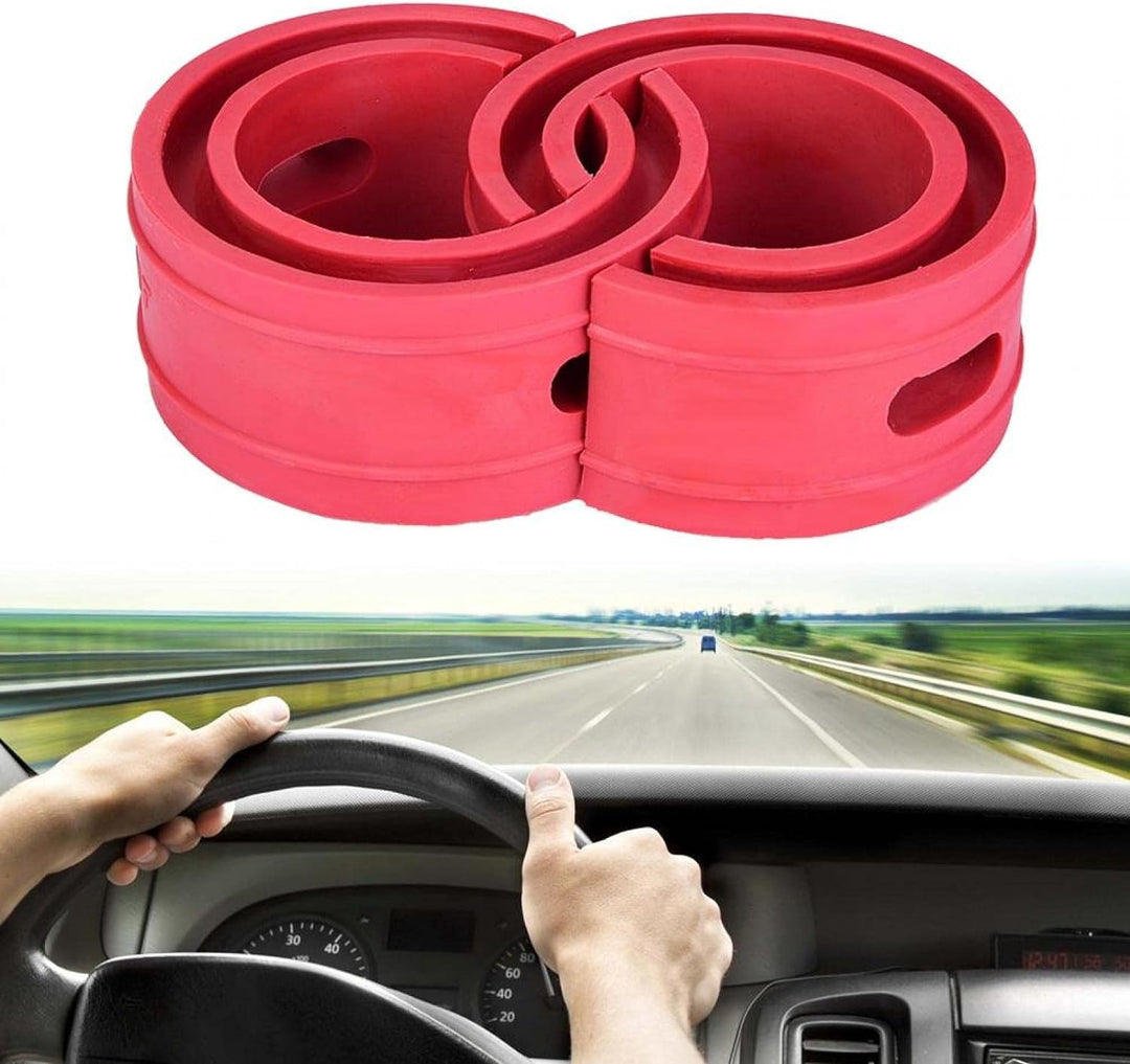 Automotive Spring Buffer Kleber, 2PCS Red Car Shock Absorber Buffer Spring Bumper Cushion Typ D für
