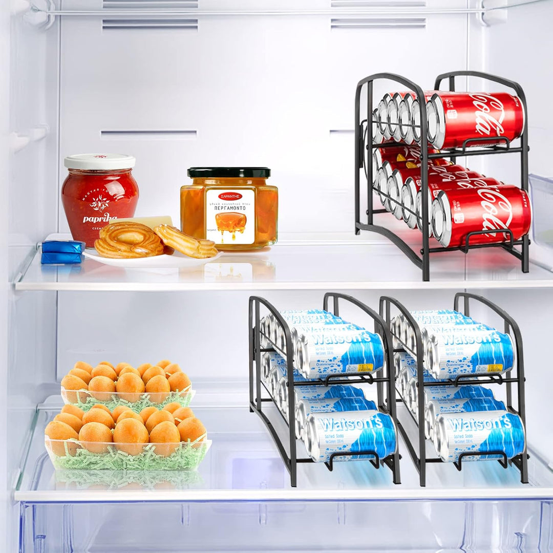 Bomclap Rollen Dosenspender Dosenhalter Kühlschrank Organizer, 2er Set Kühlschrank Dosenspender für