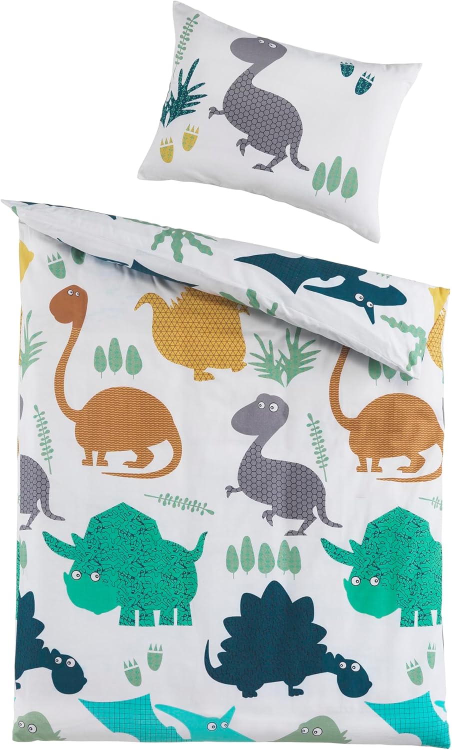 Kinder Baby Bettwäsche Set für Mädchen und Jungen | 100x135 cm + 40x60 cm | 100% Baumwolle Renforcé