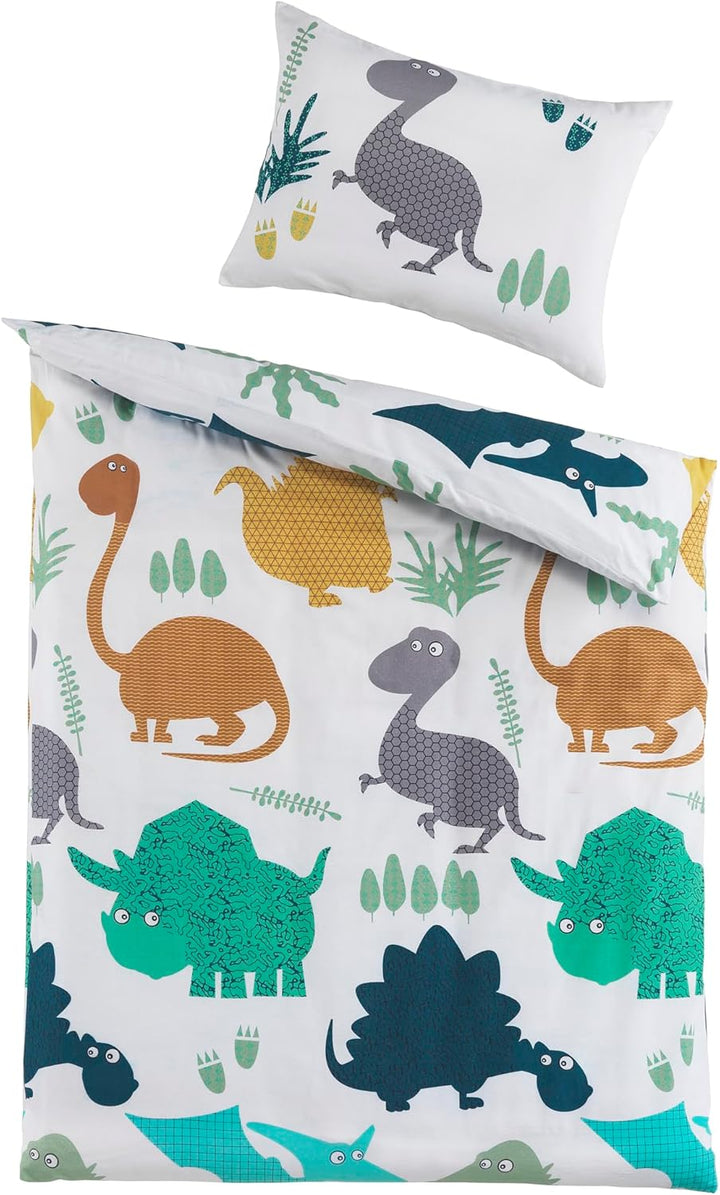 Kinder Baby Bettwäsche Set für Mädchen und Jungen | 100x135 cm + 40x60 cm | 100% Baumwolle Renforcé