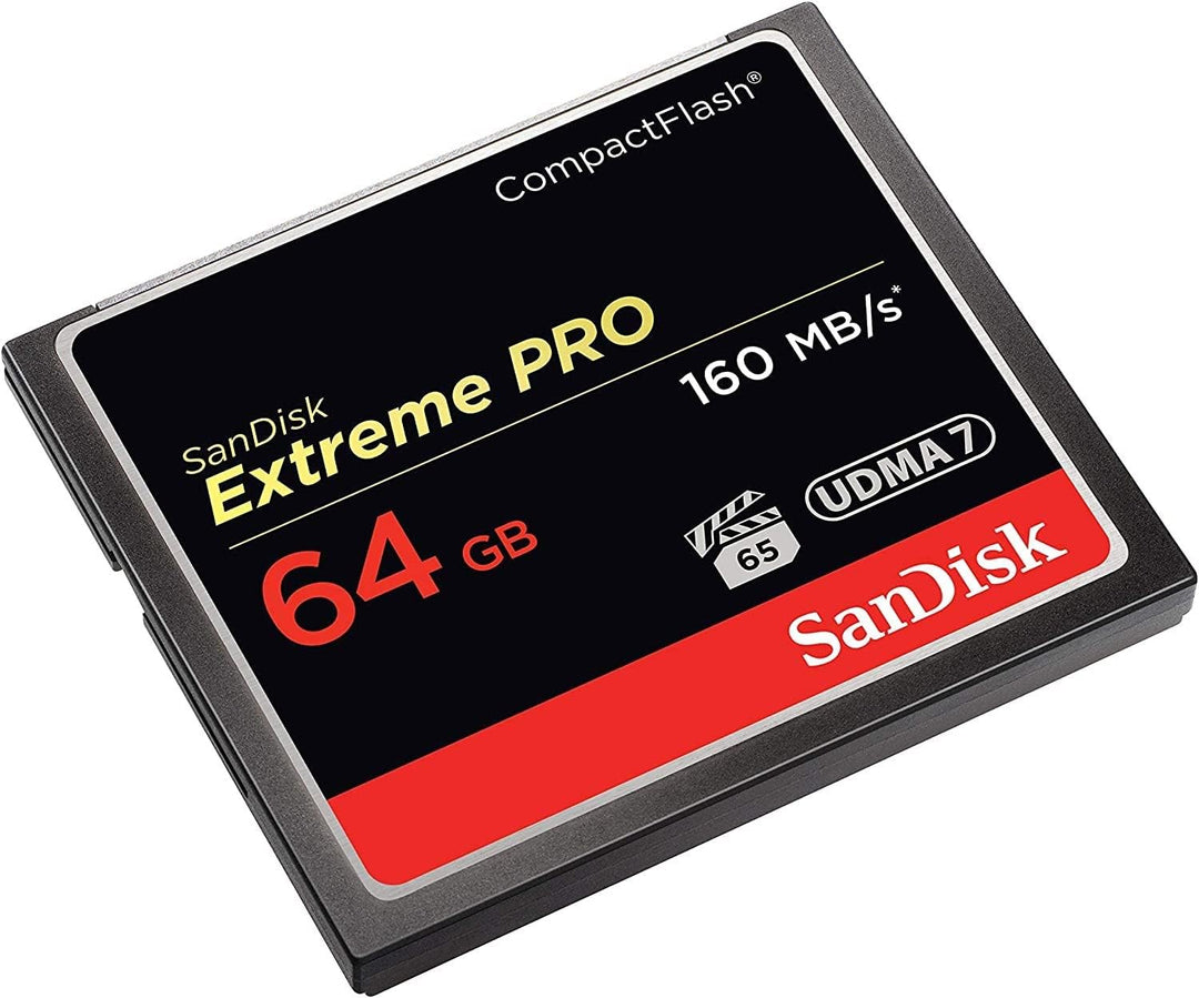 SanDisk Extreme Pro CompactFlash Speicherkarte 64GB (UDMA7, 4K-UHD- und Full-HD-Videos, VPG 65, temp