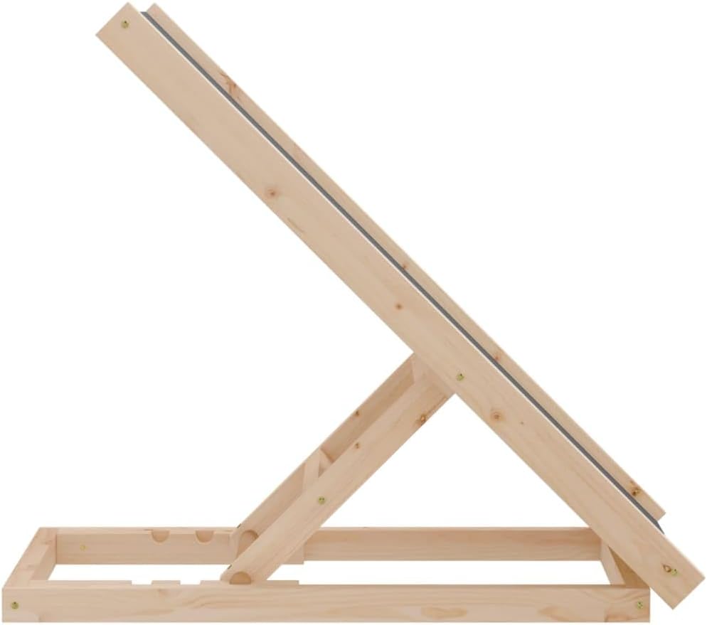 vidaXL Hunderampe Grau 70x35 cm Massivholz Tanne, 70 x 35 cm