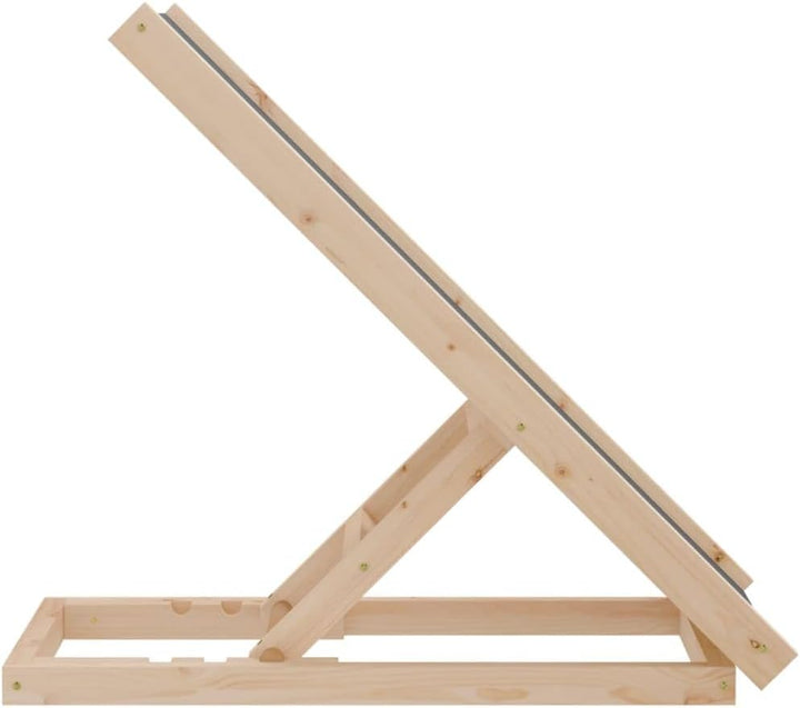 vidaXL Hunderampe Grau 70x35 cm Massivholz Tanne, 70 x 35 cm