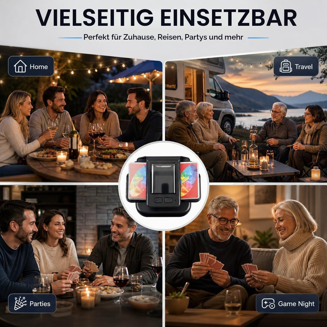Kartenmischmaschine Elektrische,2000mAh Wiederaufladbarer Kartenmischer, Schneller Mischmaschine Kar