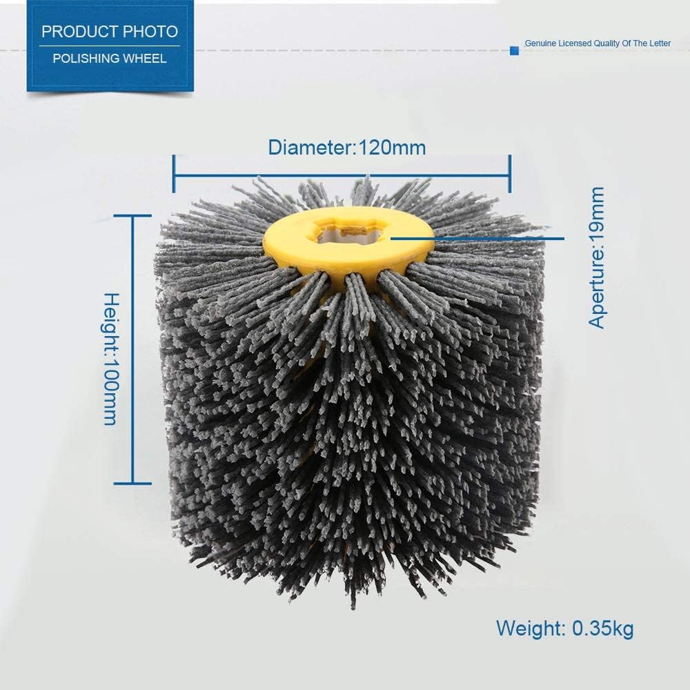 Nylonbürste Drahtziehrad Pinsel Polieren Polierscheibe, Körnung # 240, 19 mm Bohrung 120 mm Durchmes