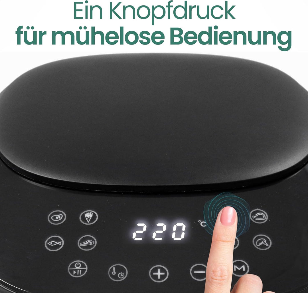 Emerio grosse digitale Heissluftfritteuse, TOP AirFryer, Frittieren ohne zusätzliches Öl, 4.5 Liter
