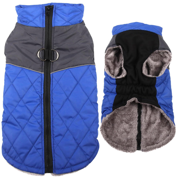 Warmer Fleece-Hundemantel für kleine Hunde, D-Ringe, wasserdichte Welpenjacke für den kalten Winter,