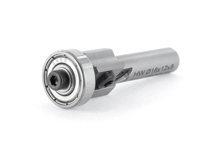 ENT 20294 Wendemesser Bündigfräser HW mit Kugellager, Schaft (S) 8 mm, Durchmesser (D) 16 mm, NL 12