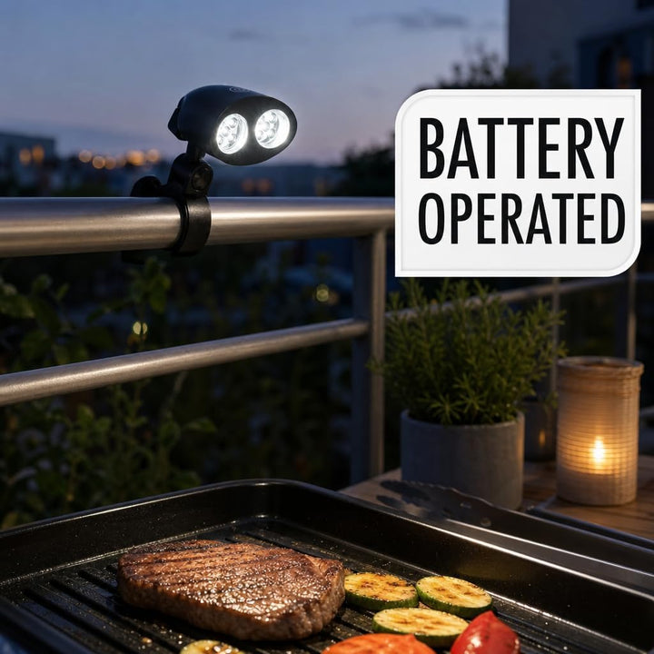 MIJOMA Robuste Grilllampe mit 10 Superhellen LEDs, 180° Flexibler Schwenkmechanismus, Praktische Tou