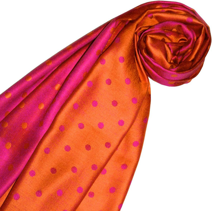 Lorenzo Cana Pashmina 70% Seide 30% Viskose mit Punkten Schaltuch 70 x 190 cm zweifarbig Schal Stola
