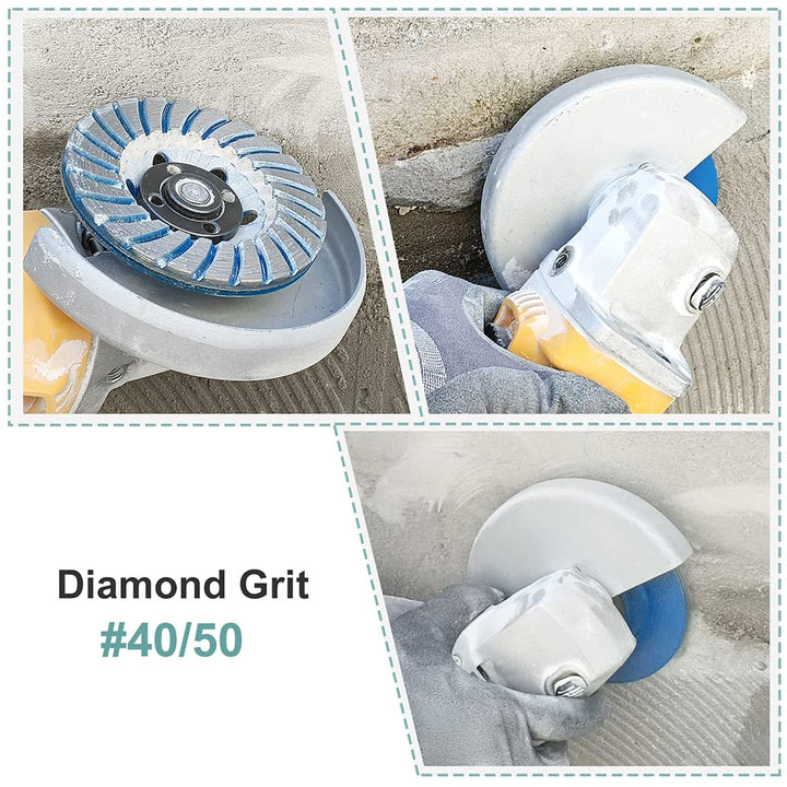 Diamant Schleiftopf,HIGHDRIL 100MM Turbo Diamanttopfschleifer Schleifscheibe für Beton Mauerwerk Gra