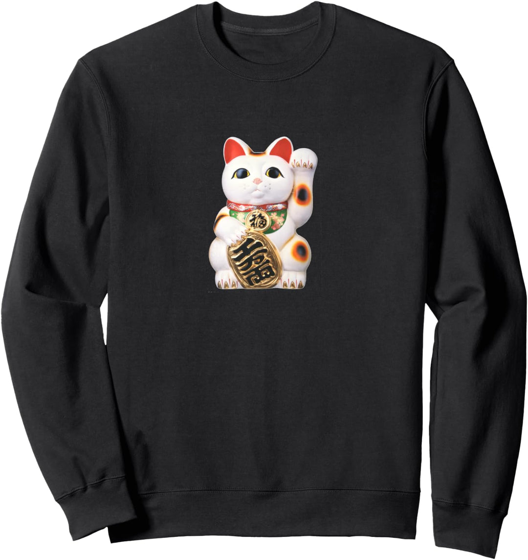 Maneki Neko Winkekatzekatze Glückskatze Talismann Geschenk Sweatshirt