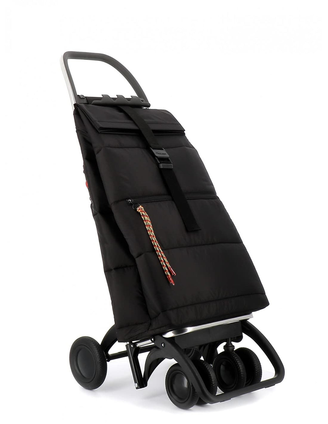 Klappbarer Einkaufstrolley Rolser Big Polar 4 Räder (2 drehbare) - Schwarz 4 Räder 2 davon drehbar Z