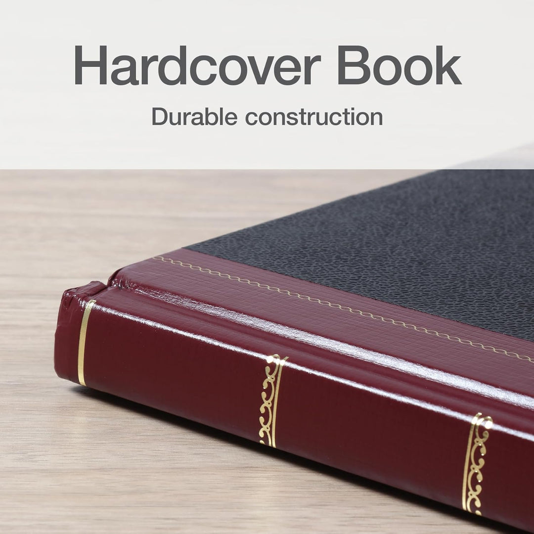 boorum & Allen Pease Record Book Karteikarte, liniert 300 Pages schwarz/red 300 Pages Karteikarte, l