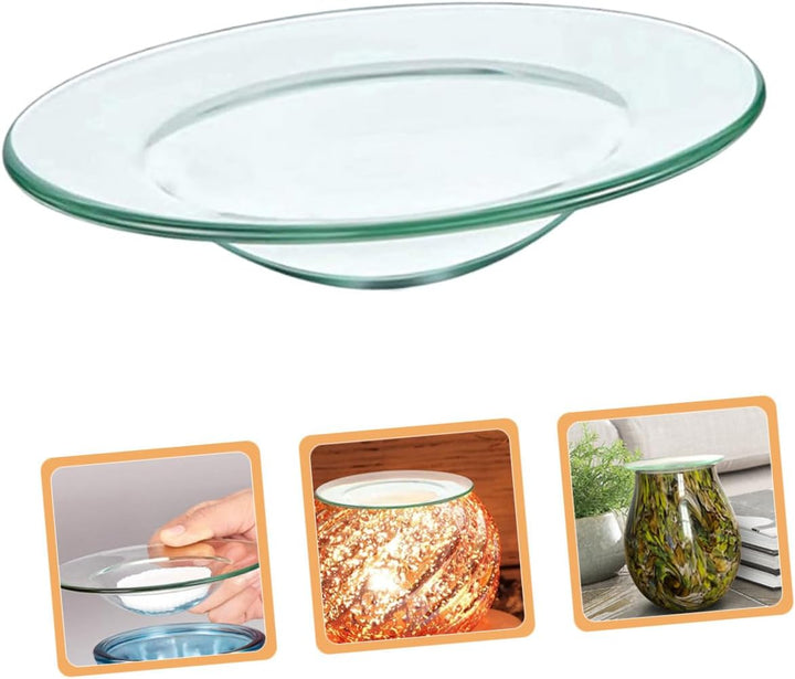 INOOMP 5 Stück Ersatzschale Wax Warmer Glas mit Rutschfester Basis für Duftlampen Wachsschmelzhalter