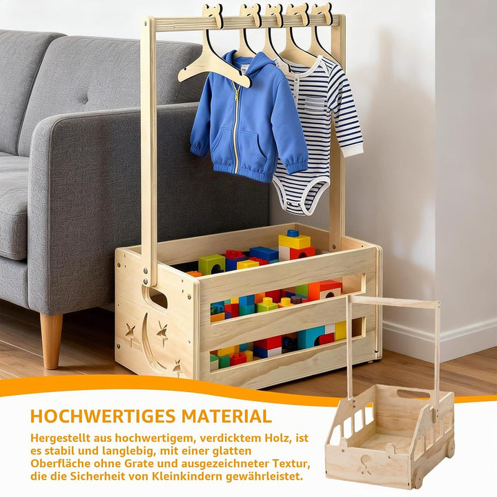 Holz Baby Geschenk Korb mit Griff: Holz Babyparty Kiste Kleiderschrank, Baby Aufbewahrungskorb, Baby