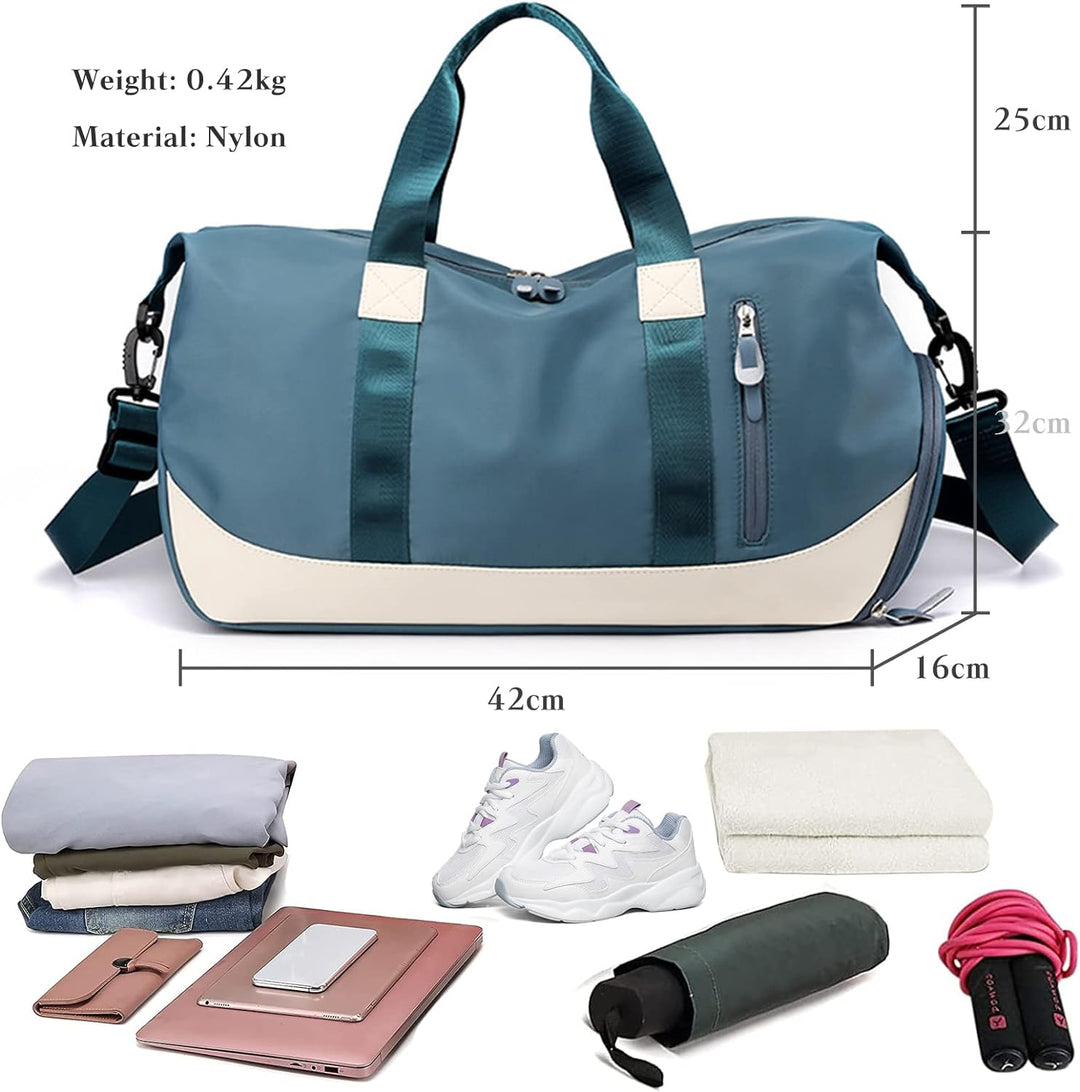 FANDARE Damen Reisetaschen Duffle Bag Nylon Sporttasche Faltbare Sporttasche Weekender Übernachtung