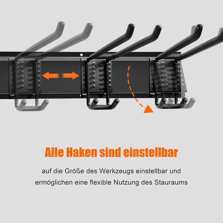 Mimoke Wandhalterung Garage und Garten Werkzeug Organizer Gerätehalter mit mehreren Haken für Garten
