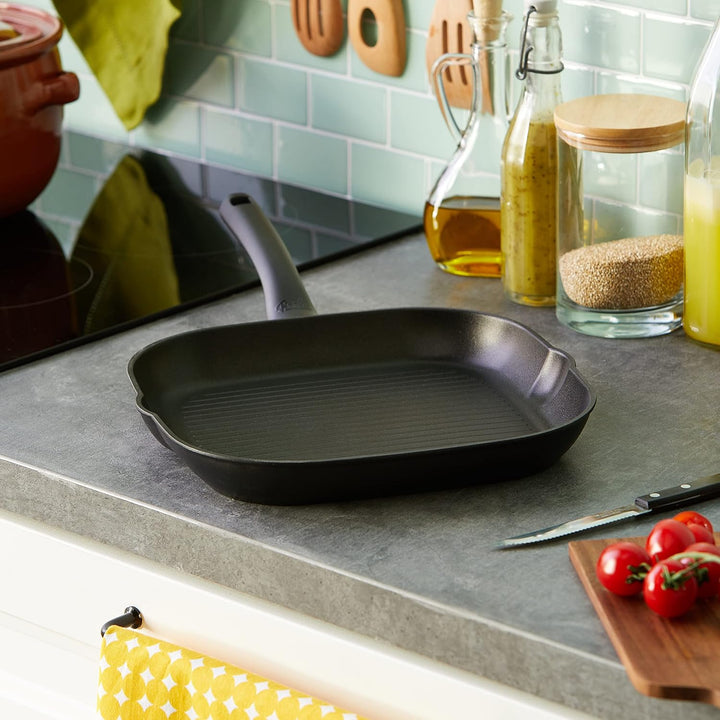 Fissler Cenit/Aluminium-Grillpfanne (28 x 28 cm - eckig) Steak-Pfanne beschichtet - Induktion