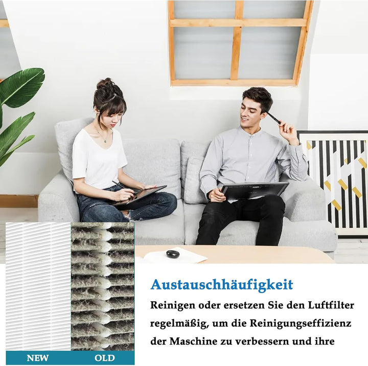4 Pro Ersatzfilter für Xiaomi Smart Air Purifier 4 Pro Luftreiniger, 3-in-1 Ersatz H13 HEPA Filter u