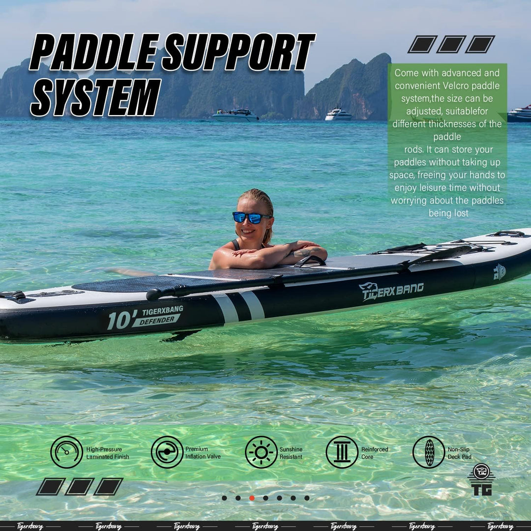 TIGERXBANG SUP Boards Stand Up Paddling Board, aufblasbare Paddle-Boards Defender-Pro-Kollektion Sch
