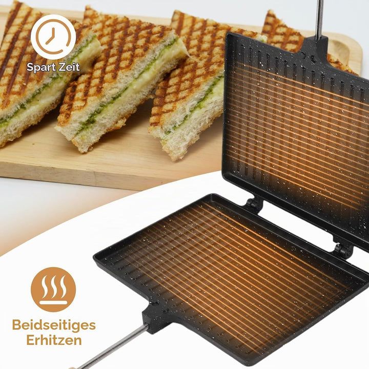 Doppelseitige Bratpfanne, Sandwich-Maker, Grillkäse-Maker, Antihaftbeschichtete Flip-Pfanne, Sandwic