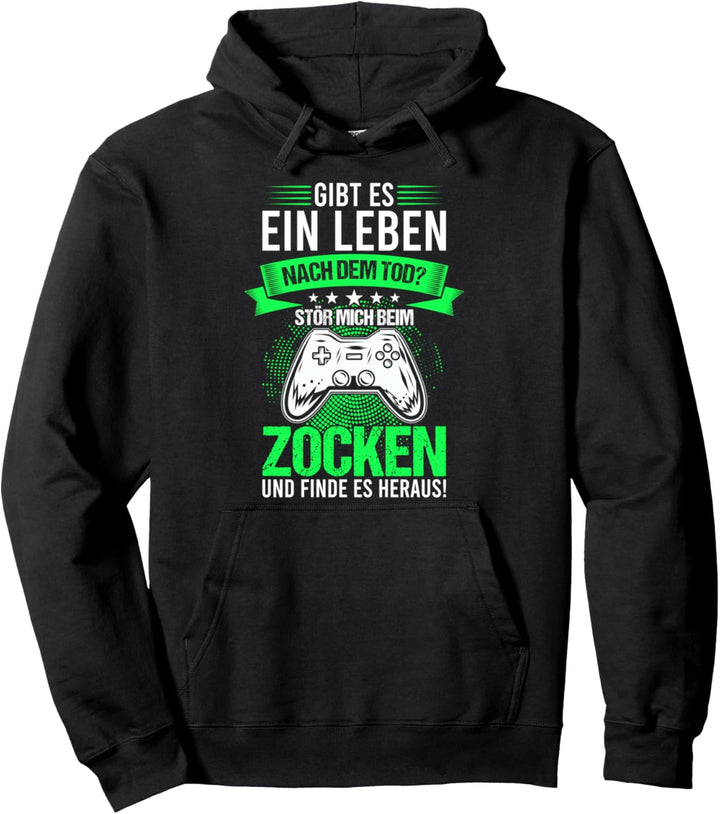 Gibt es ein leben nach dem Tod? Zocken Gaming PC Gamer Pullover Hoodie