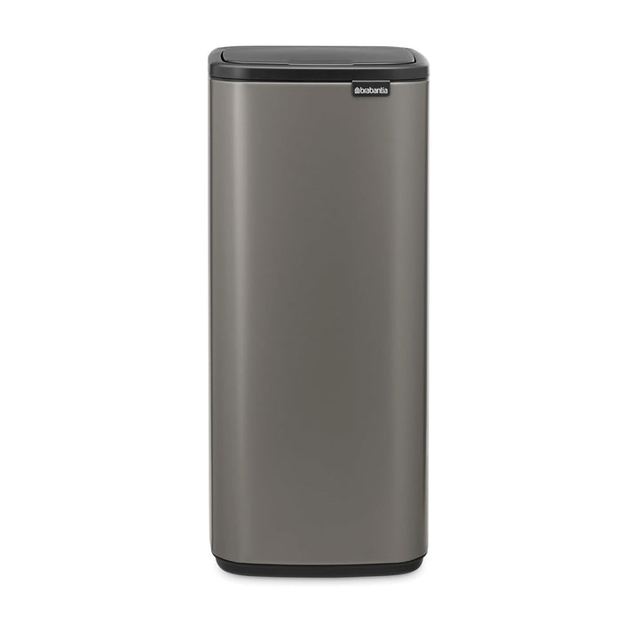 Brabantia Bo Touch Bin Küchenmülleimer 30 L (platin), platzsparender Abfalleimer mit Soft-Touch-Öñff