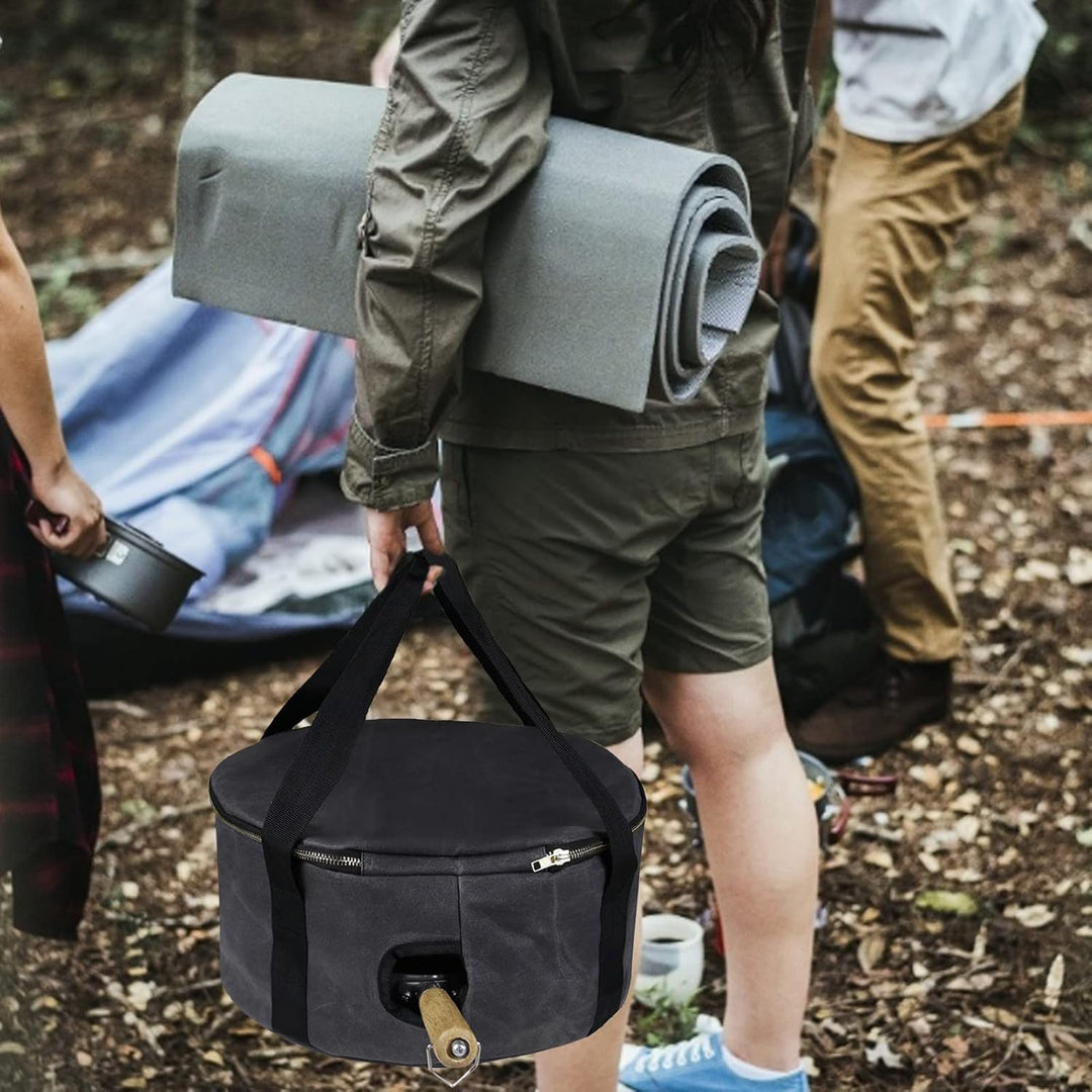 Dutch Oven Tragetasche | 12 Zoll Dicke Canvas-Organizer-Tasche mit Griff - wasserdichte Campingausrü