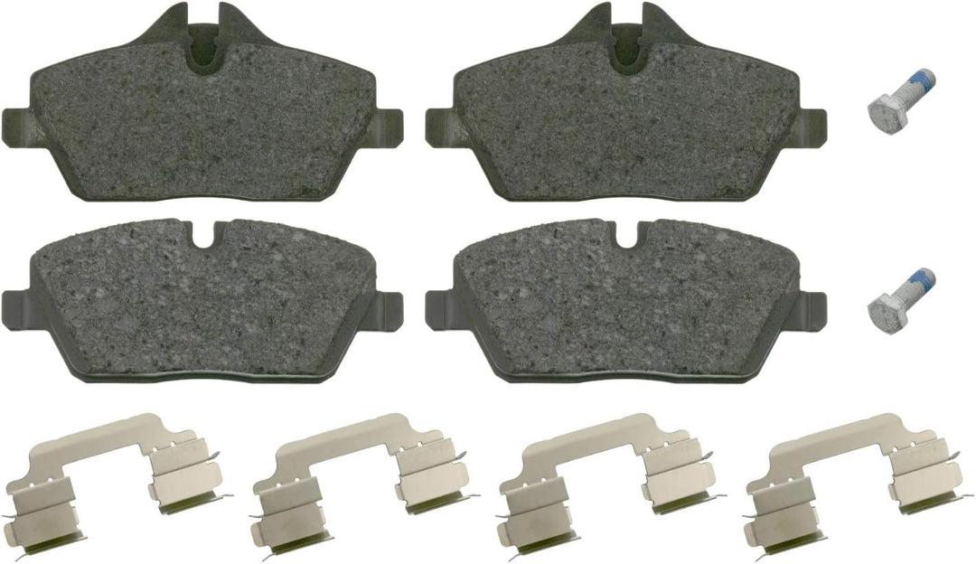 febi bilstein 16559 Bremsbelagsatz mit Anbaumaterial, 1 Stück & 24320 Verschleisskontakt, 1 Stück Bu