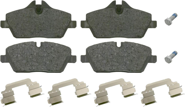 febi bilstein 16559 Bremsbelagsatz mit Anbaumaterial, 1 Stück & 24320 Verschleisskontakt, 1 Stück Bu