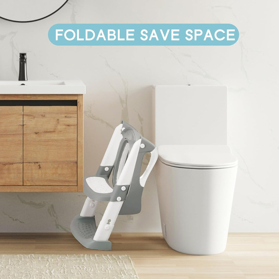 COOSEYA Toilettensitz Kinder, Toilettensitze für Jungen Mädchen, Kinder Toilettensitz mit Treppe,WC