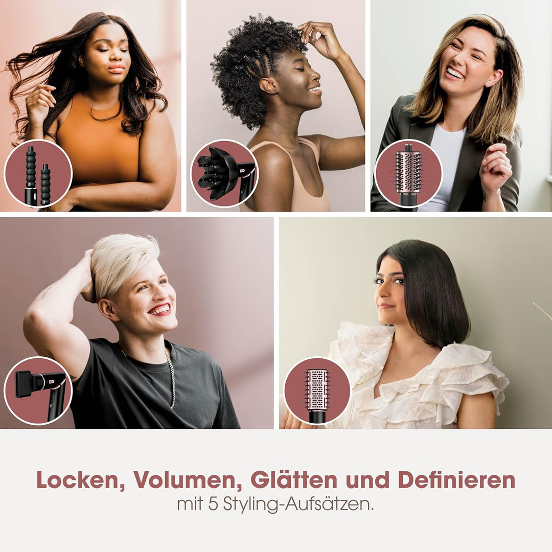 Shark FlexStyle 5-in-1 Luftstyler & Haartrockner, Auto-Wrap-Lockenaufsatz, Paddle-Bürste, Ovalbürste