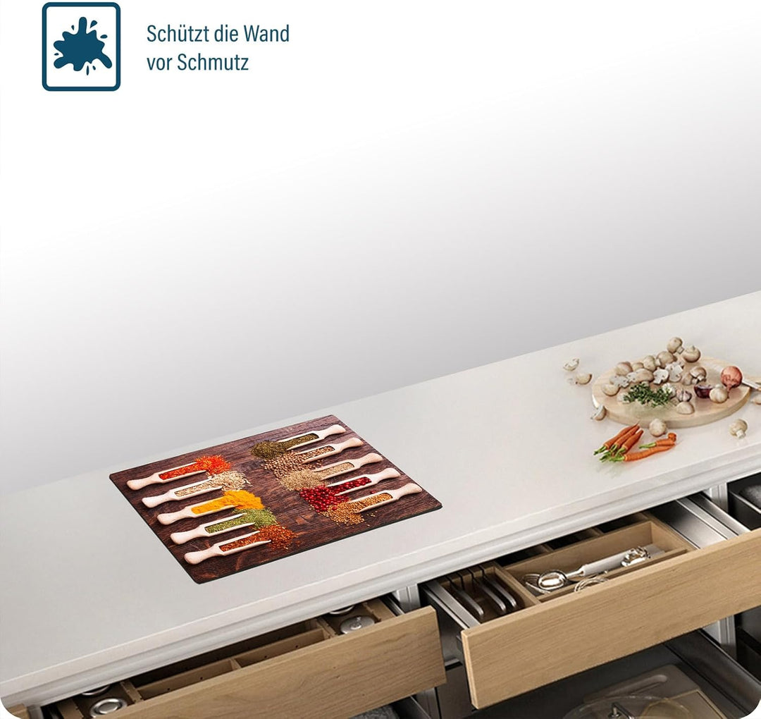 Herdabdeckplatte – Gehärtetes Glas Schneidebrett & Ceranfeld Abdeckplatte 1 Teilig 40x30 – Hygienisc