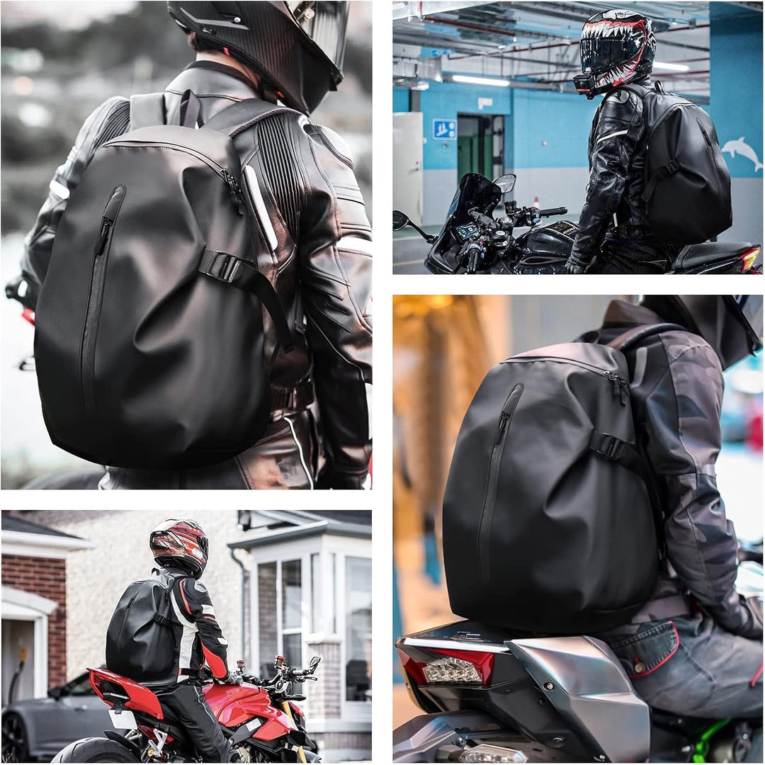 Motorradrucksäcke für Herren, wasserdichter Helmrucksack, Motorradzubehör, Laptoptaschen, Reiserucks