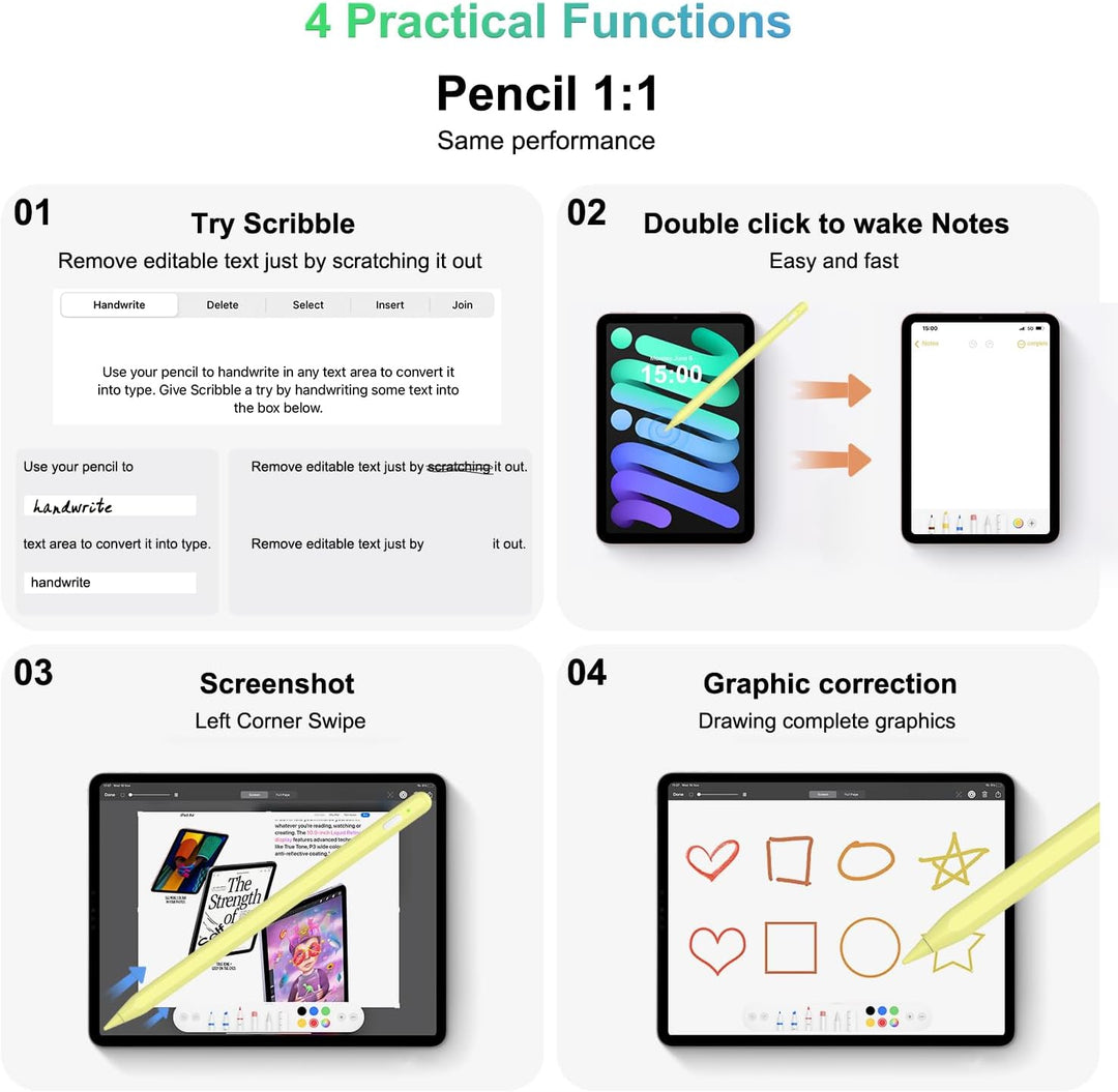 Stift für iPad 2. Generation mit kabelloser Aufladung, iPencil 2. Generation Mit Handfläche Ablehnun